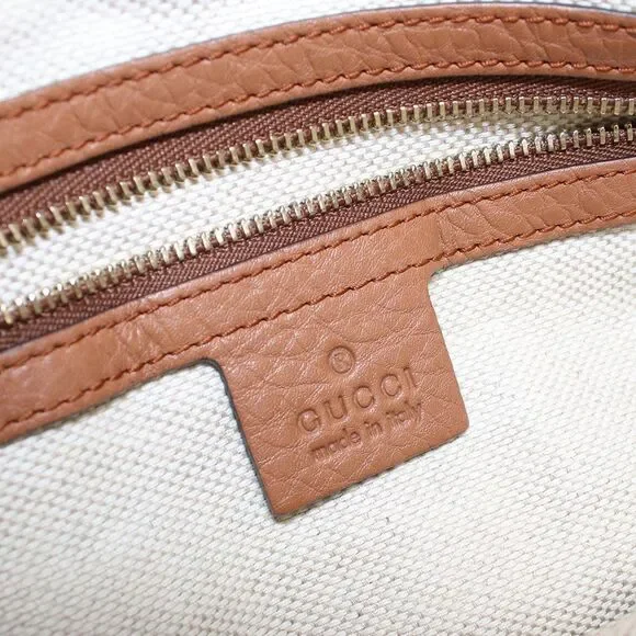 Gucci Soho Bag Leather Brown Tote Bag 2way Shoulder Bag - Picture 4 of 5